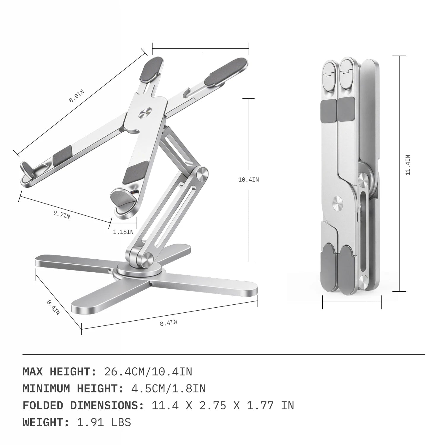AEROStand Z 2.0 — Portable Foldable Laptop Stand
