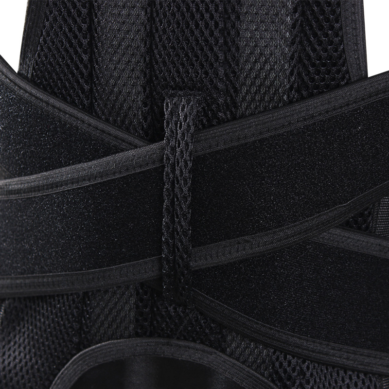 Close-up of AEROBelt Posture Pro breathable mesh panel and strap junction